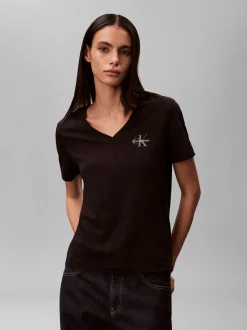 Calvin Klein Jeans Damen T-Shirt - 2er Pack in rosa schwarz