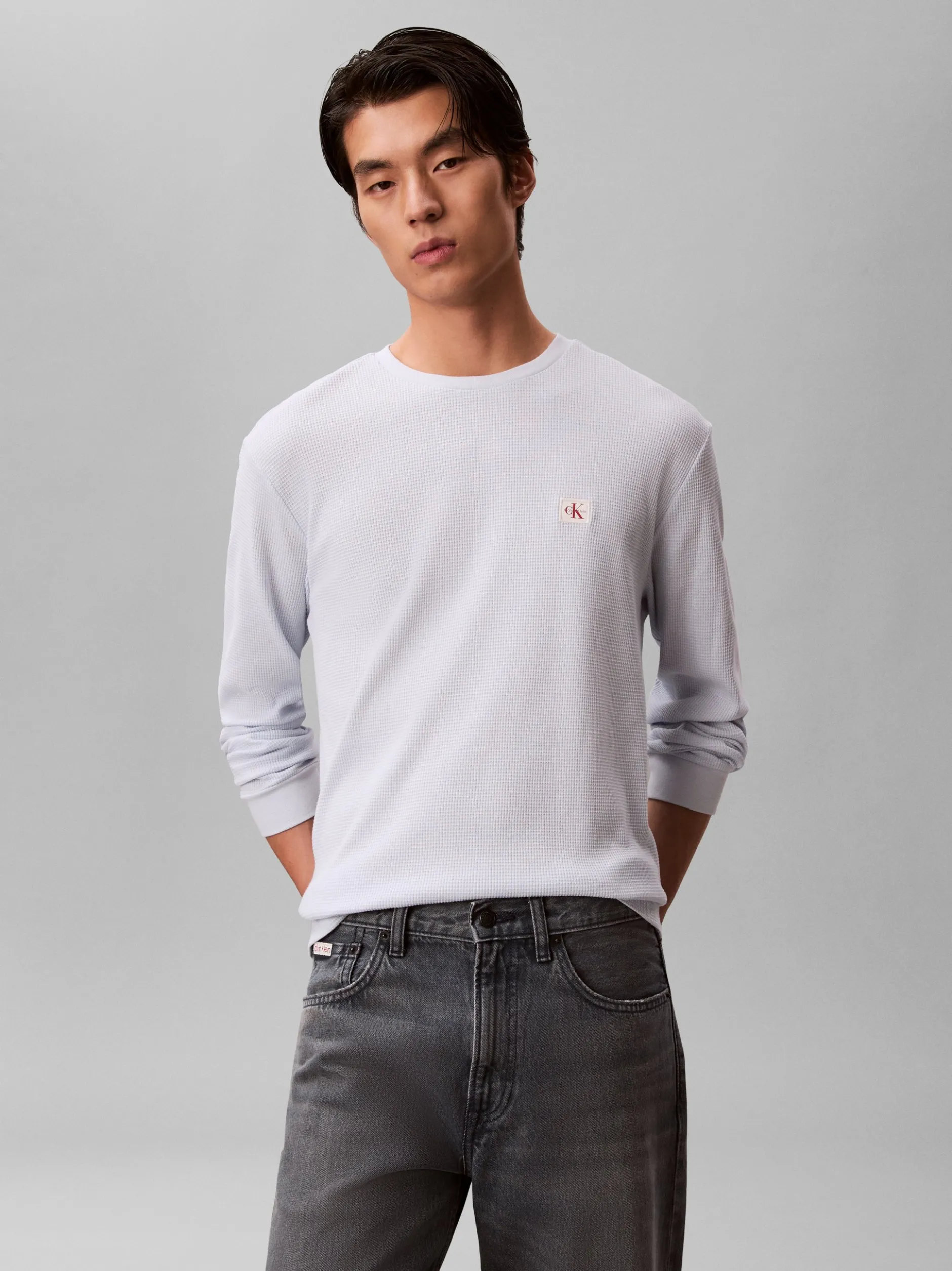 Calvin Klein Jeans Herren Langarmshirt in hellblau