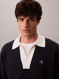 Calvin Klein Jeans Herren Strickpullover in marine beige