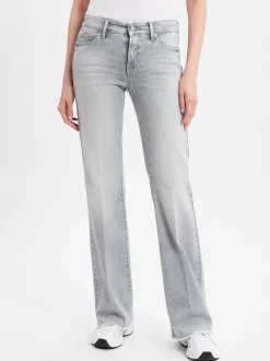 Cambio Damen Bootcut-Jeans - Paris in hellgrau