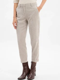 Cambio Damen Cordhose - Krystal in kitt - Länge: lang