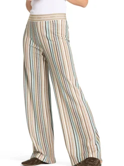 Cambio Damen Hose - Allison in beige mehrfarbig