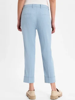 Cambio Damen Hose mit Leinen-Anteil - Krystal in hellblau