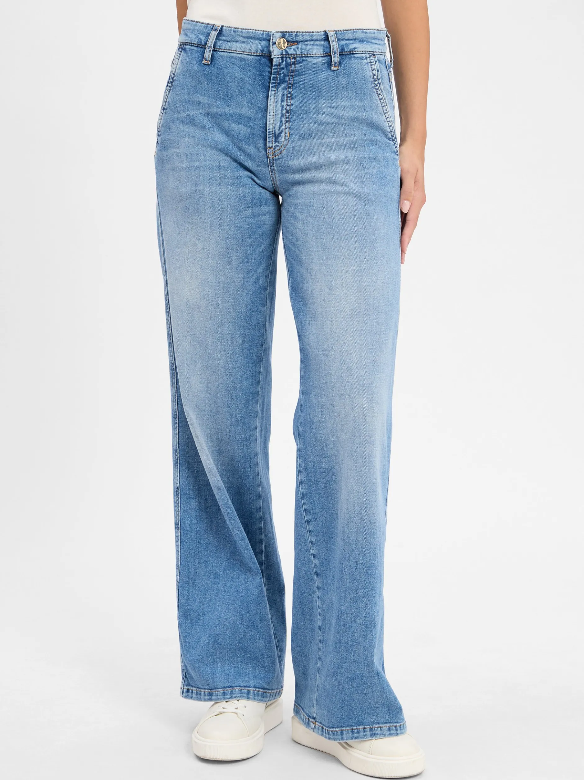 Cambio Damen Jeans - Alek in light stone - Länge: lang