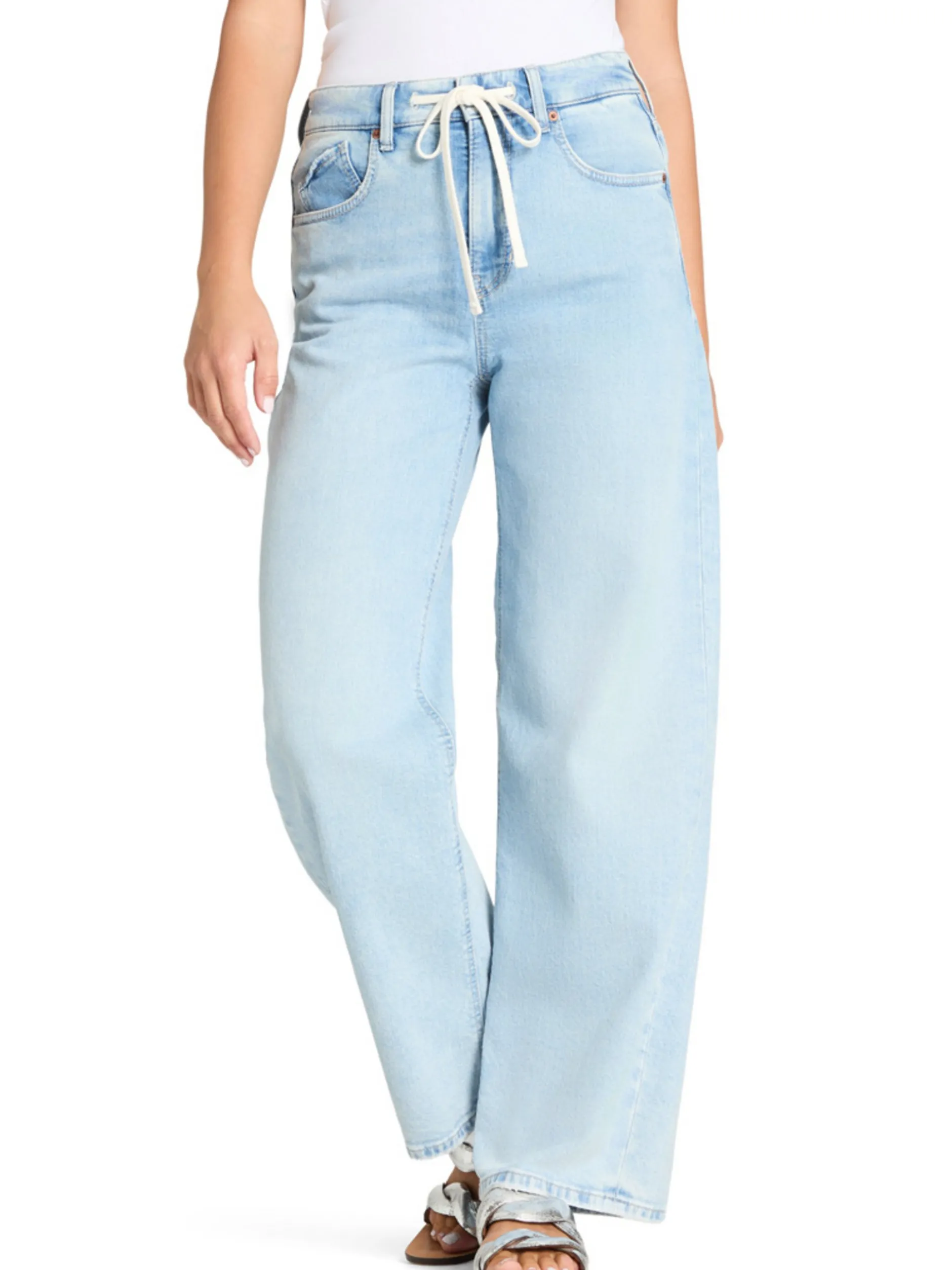 Cambio Damen Jeans - Baggy in bleached - Länge: verkürzt