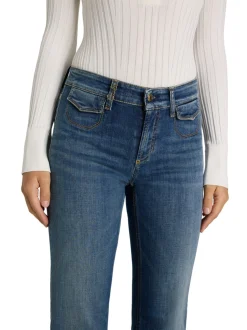 Cambio Damen Jeans - Fabienne in medium stone