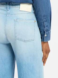 Cambio Damen Jeans - Palazzo in bleached - Länge: lang
