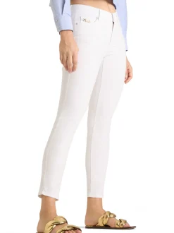 Cambio Damen Jeans - Piper short in weiß