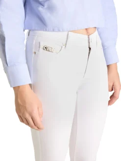 Cambio Damen Jeans - Piper short in weiß