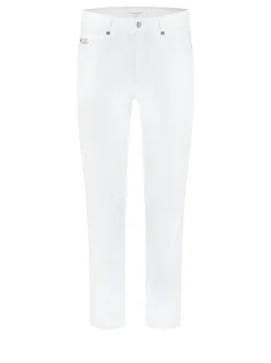 Cambio Damen Jeans - Piper short in weiß