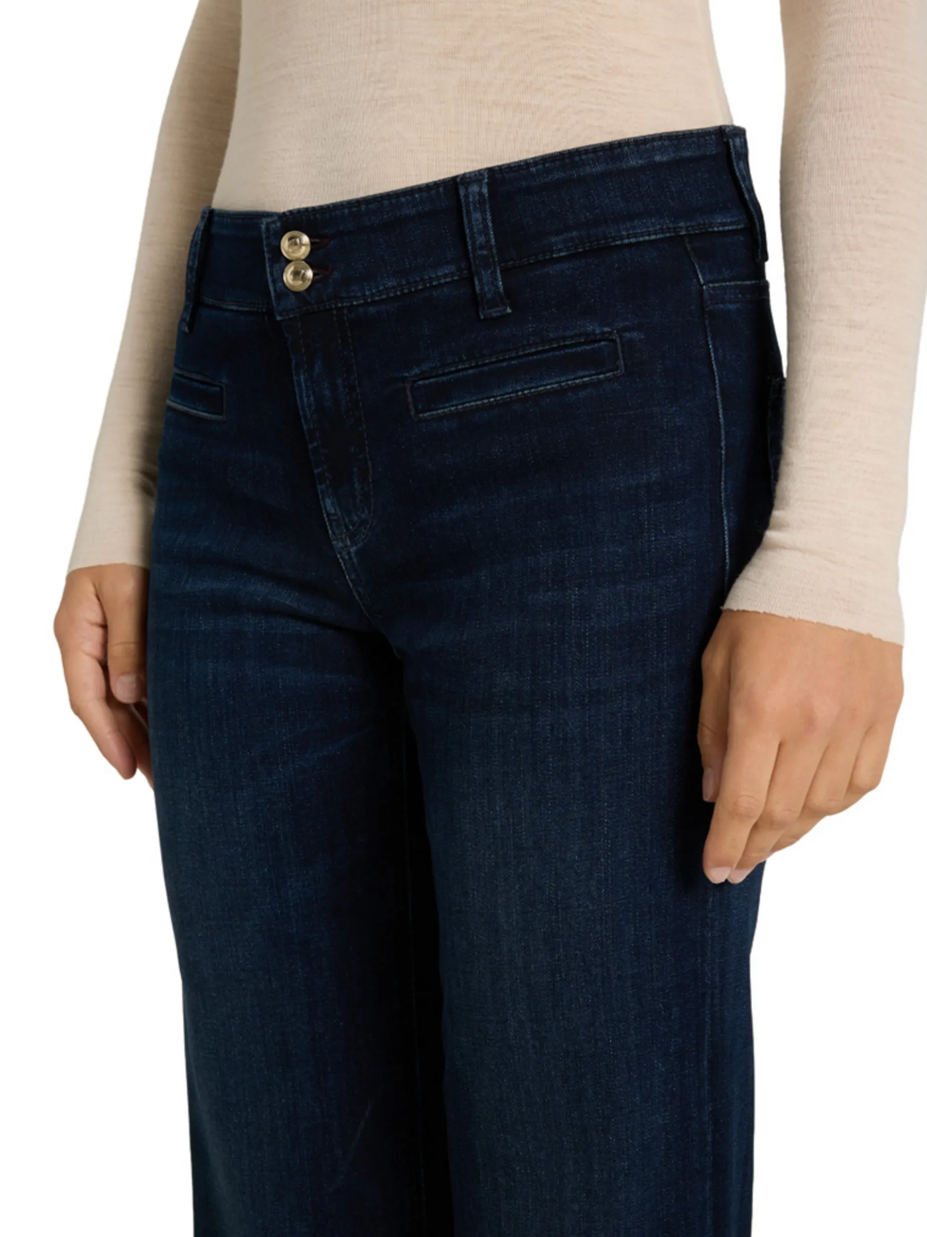 Cambio Damen Jeans - Tessa in rinsed - Länge: verkürzt