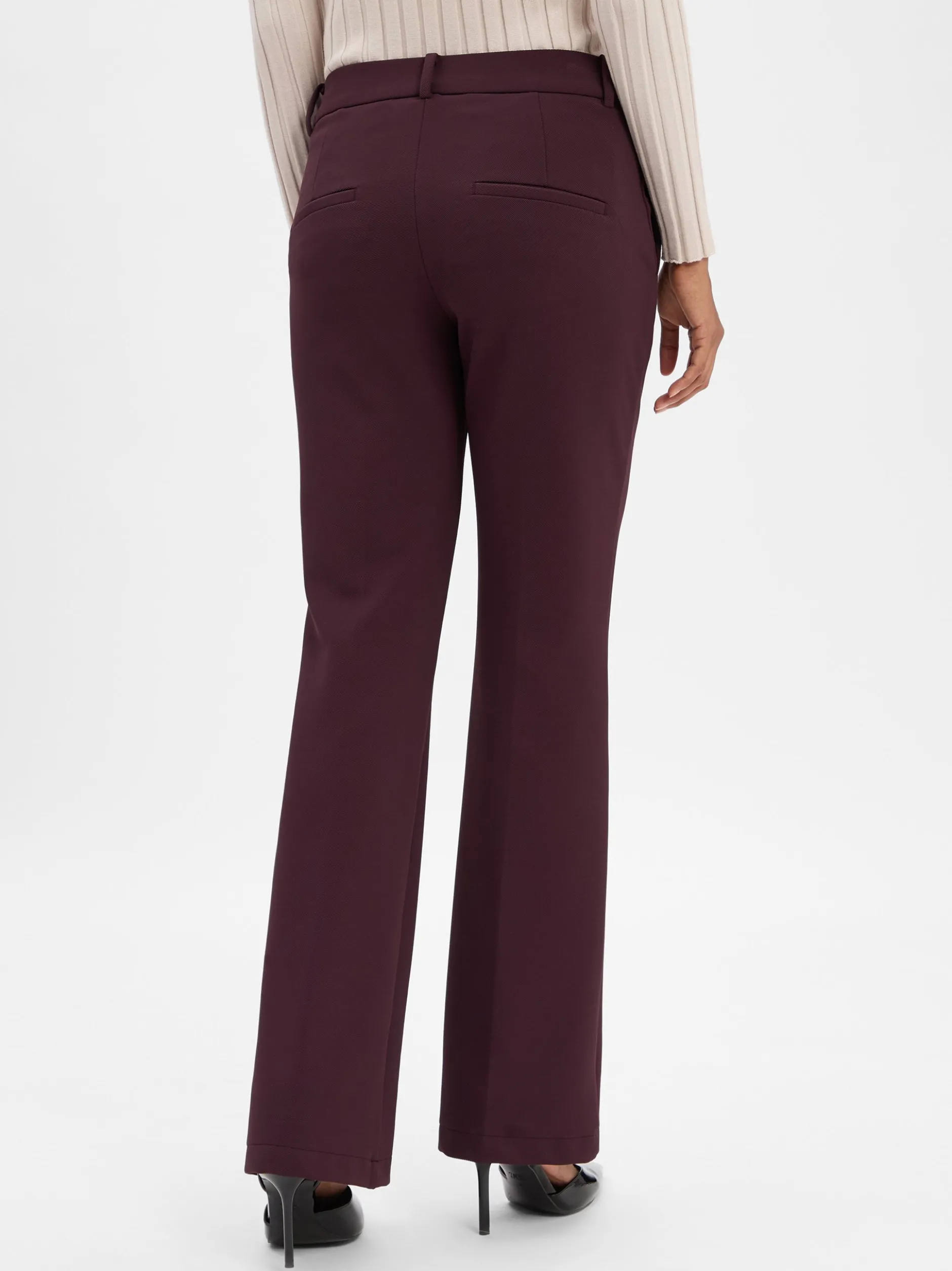 Cambio Damen Stoffhose - Francoise in aubergine