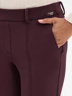 Cambio Damen Stoffhose - Francoise in aubergine
