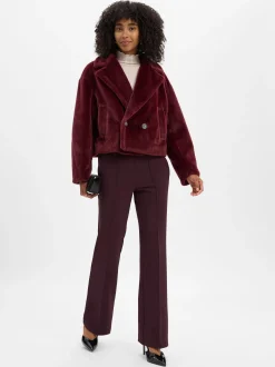 Cambio Damen Stoffhose - Francoise in aubergine