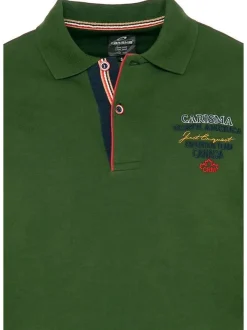 Carisma Herren Langarm-Polo in khaki - Ärmel: langarm