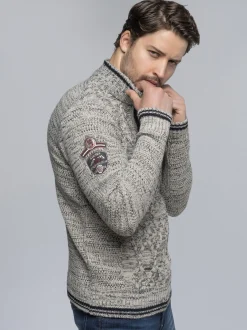 Carisma Herren Pullover in beige - Ärmel: langarm