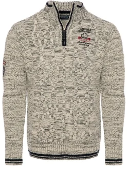 Carisma Herren Pullover in beige - Ärmel: langarm