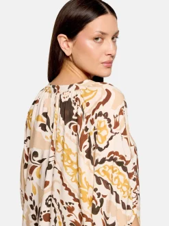 Cartoon Damen Bluse in mehrfarbig
