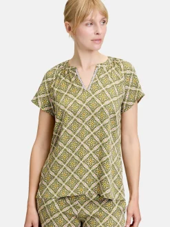 Cartoon Damen Blusenshirt in mehrfarbig