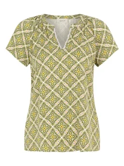 Cartoon Damen Blusenshirt in mehrfarbig