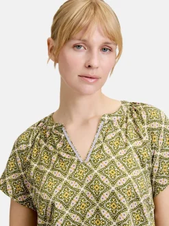 Cartoon Damen Blusenshirt in mehrfarbig