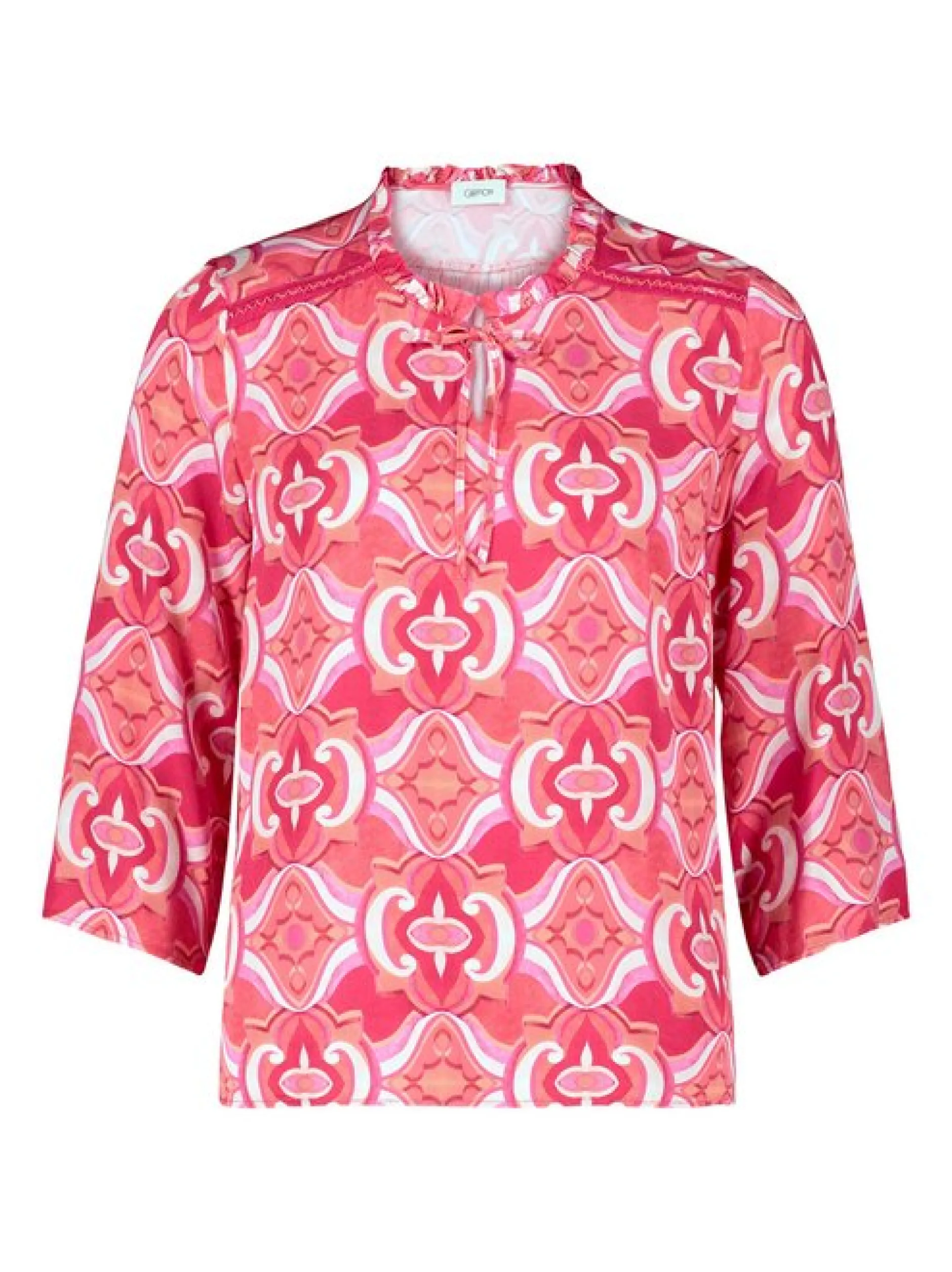 Cartoon Damen Casual-Bluse in rot mehrfarbig