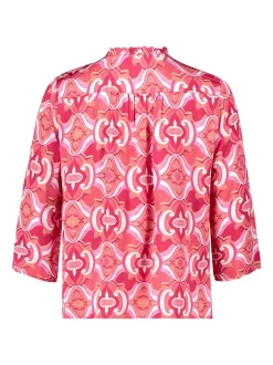 Cartoon Damen Casual-Bluse in rot mehrfarbig