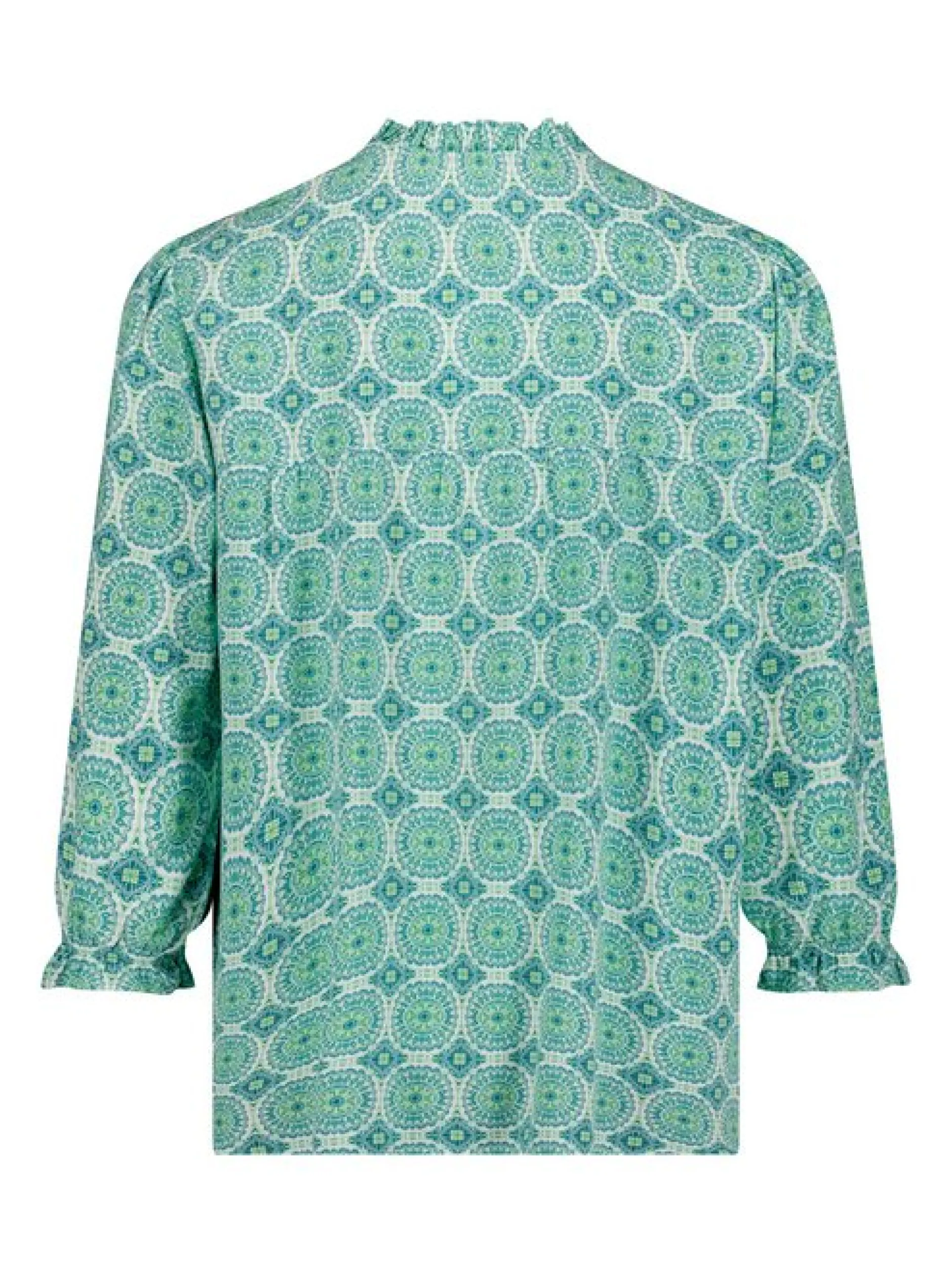 Cartoon Damen Casual-Bluse in mehrfarbig petrol