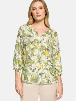 Cartoon Damen Casual-Bluse in grün