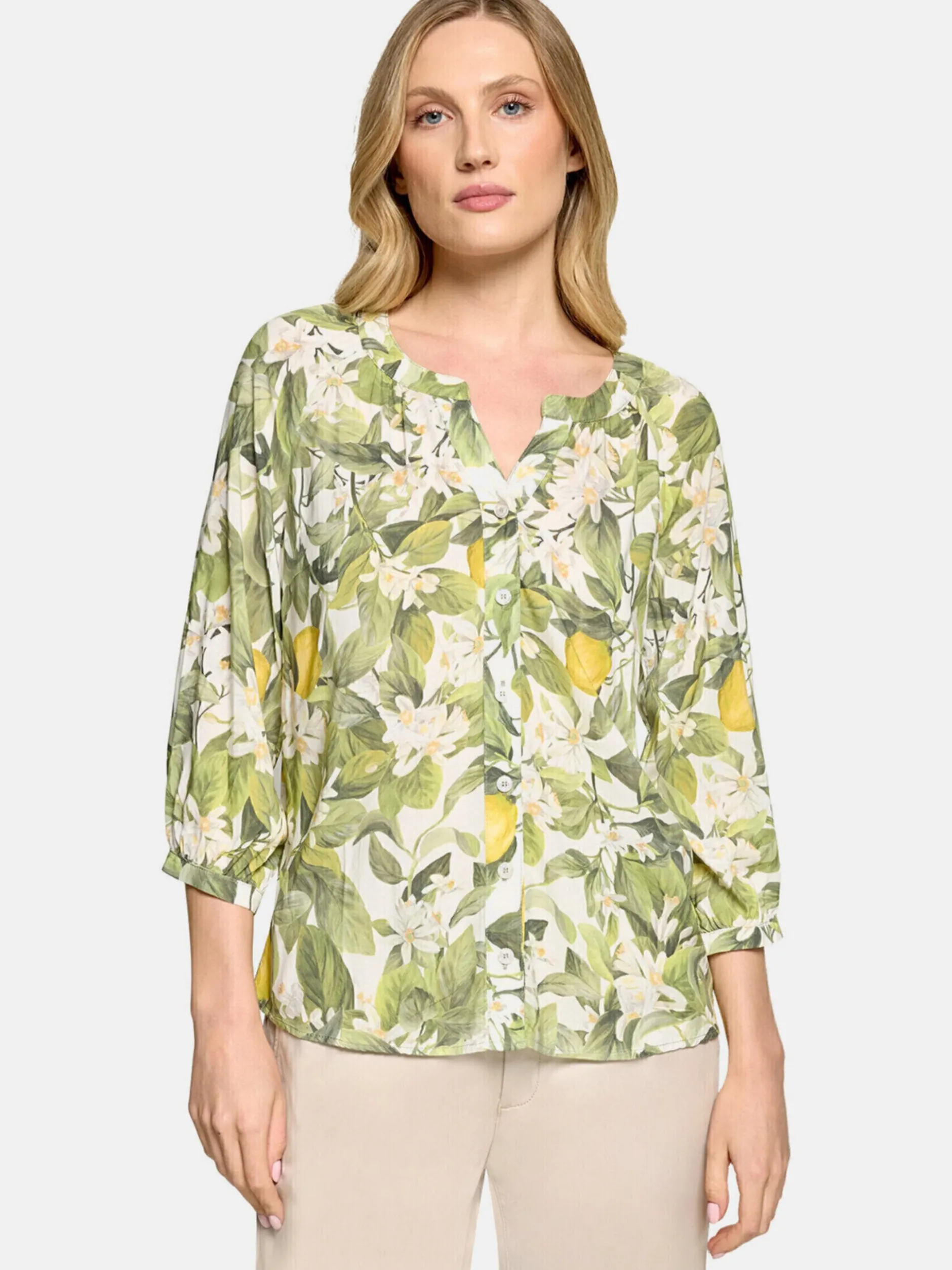 Cartoon Damen Casual-Bluse in grün