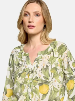 Cartoon Damen Casual-Bluse in grün