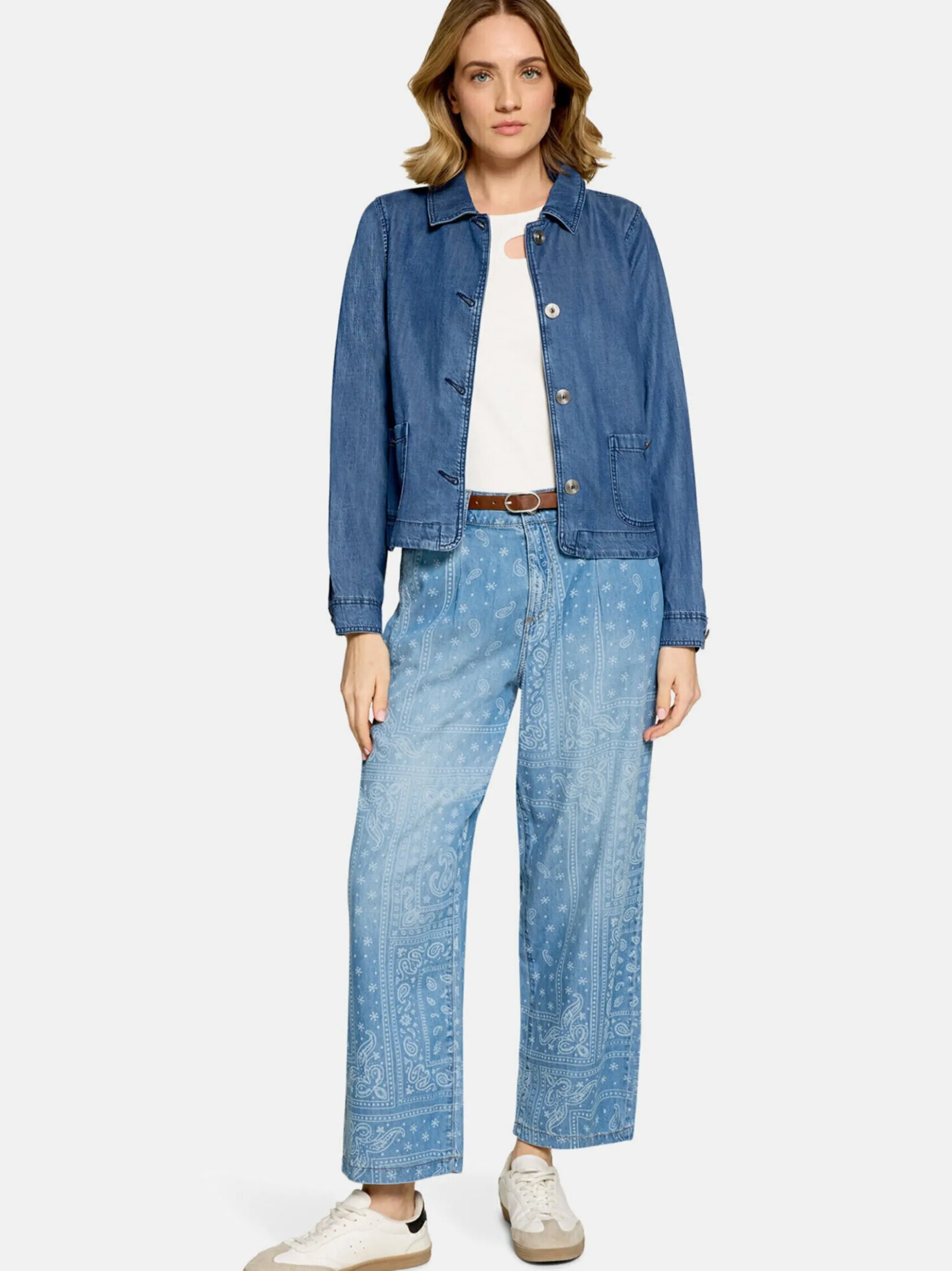 Cartoon Damen Casual-Hose in blau