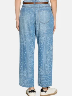 Cartoon Damen Casual-Hose in blau