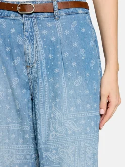 Cartoon Damen Casual-Hose in blau