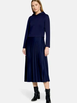 Cartoon Damen Casual-Kleid in marine royal