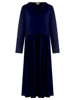 Cartoon Damen Casual-Kleid in marine royal