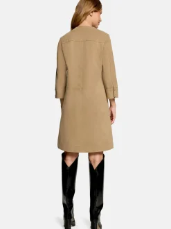 Cartoon Damen Casual-Kleid in braun camel