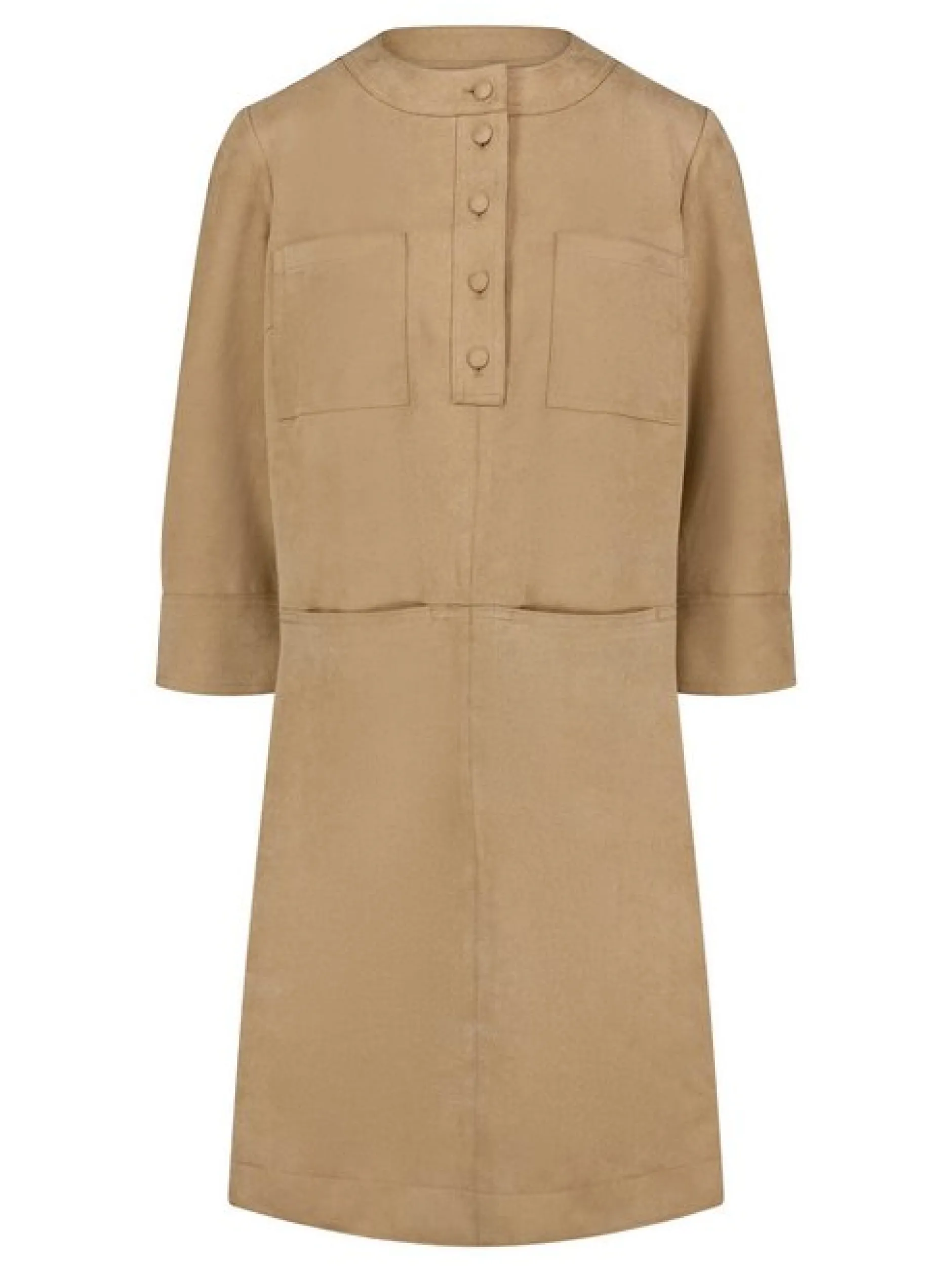 Cartoon Damen Casual-Kleid in braun camel