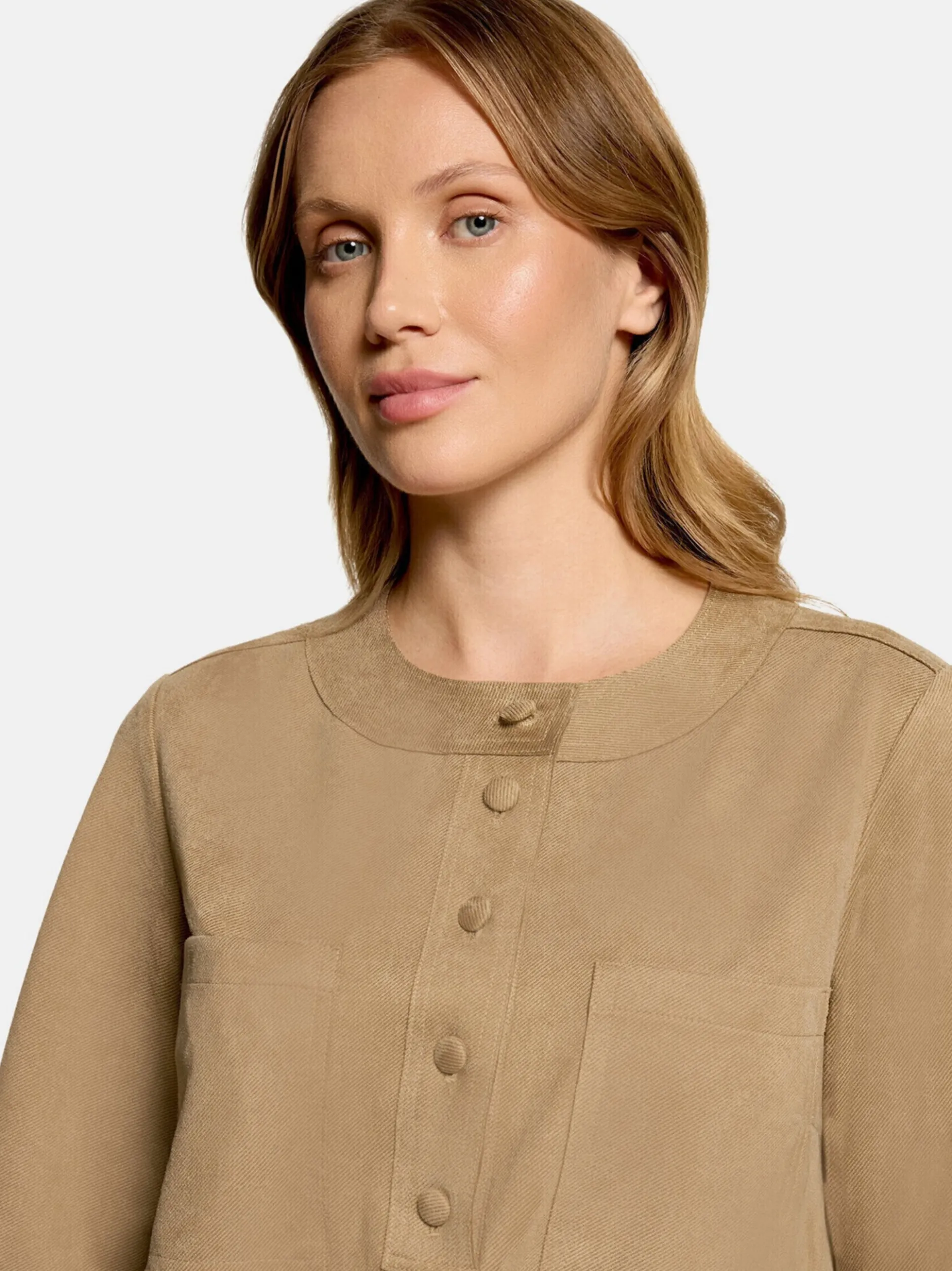 Cartoon Damen Casual-Kleid in braun camel