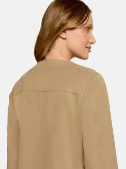 Cartoon Damen Casual-Kleid in braun camel