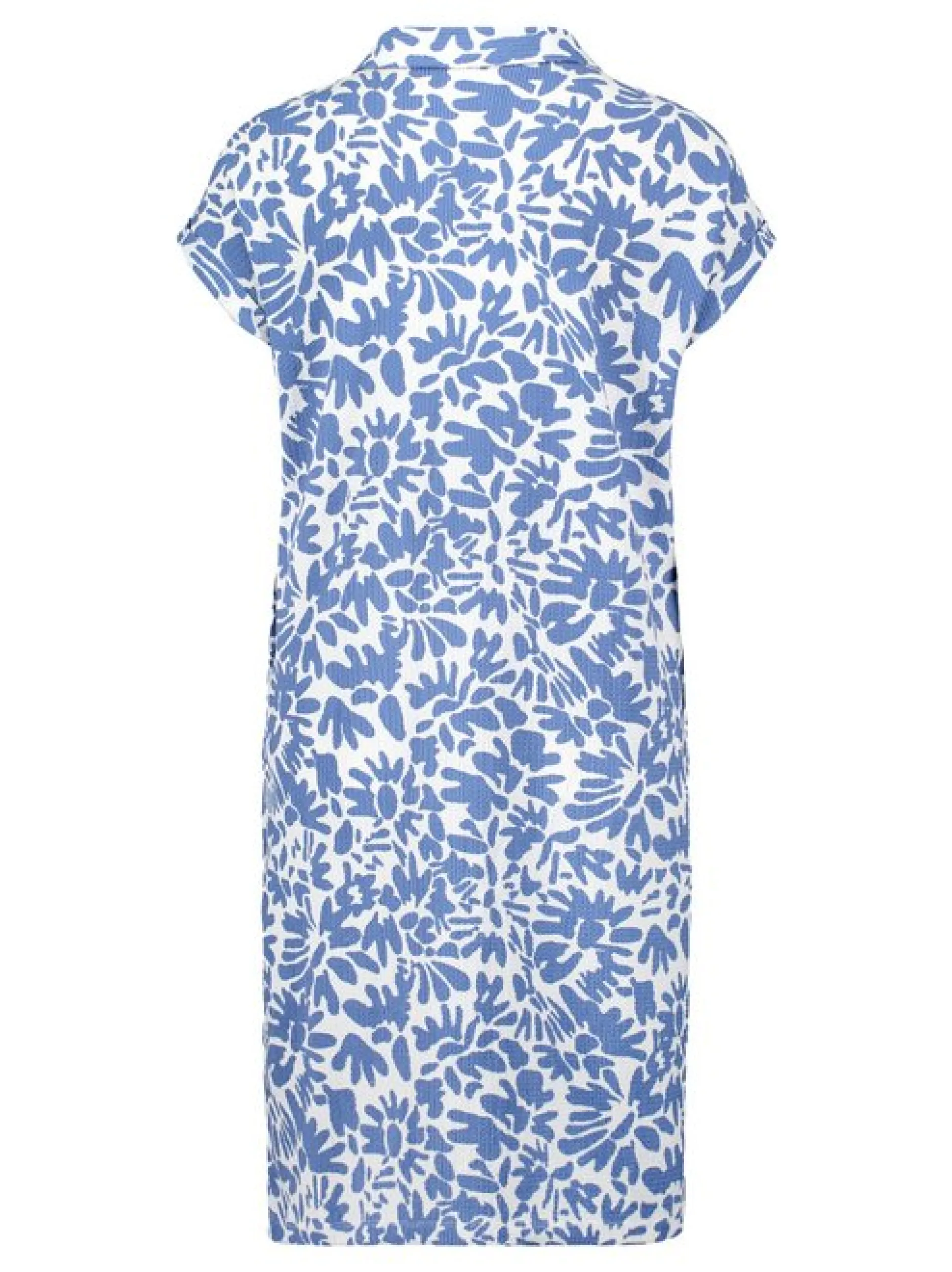 Cartoon Damen Casual-Kleid in hellblau weiß