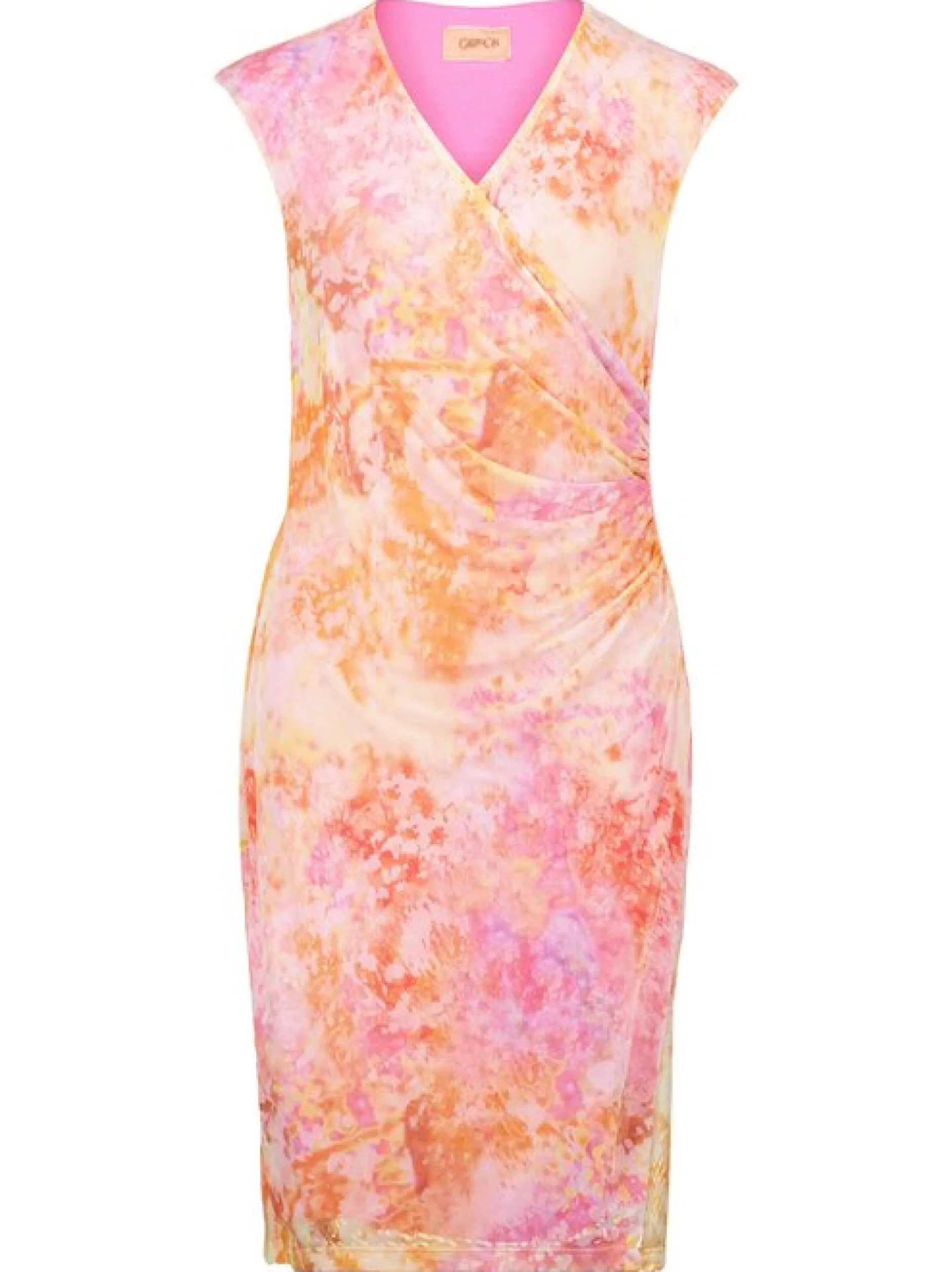 Cartoon Damen Casual-Kleid in orange mehrfarbig