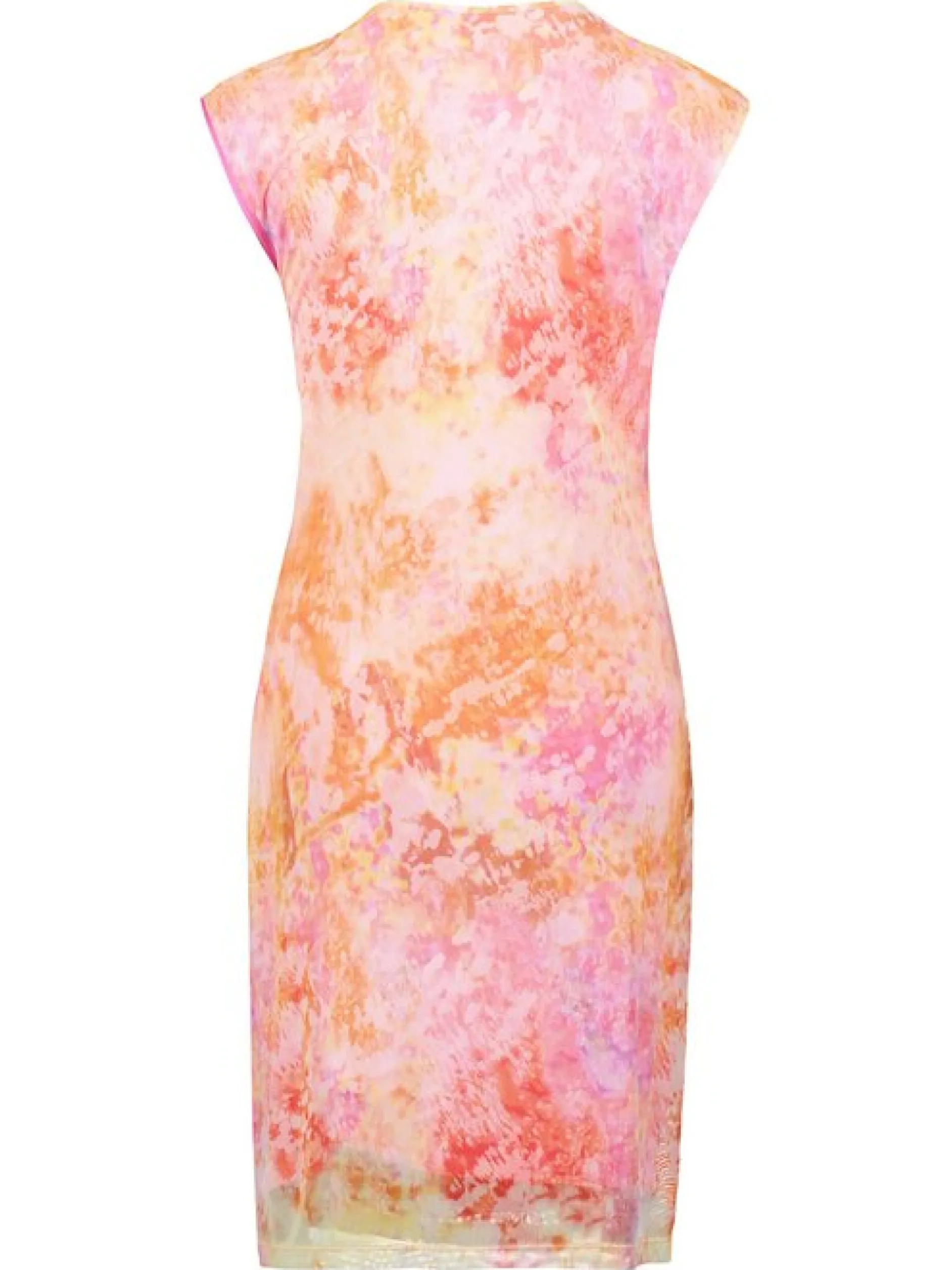 Cartoon Damen Casual-Kleid in orange mehrfarbig