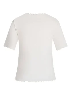 Cartoon Damen Halbarm-Shirt in weiß