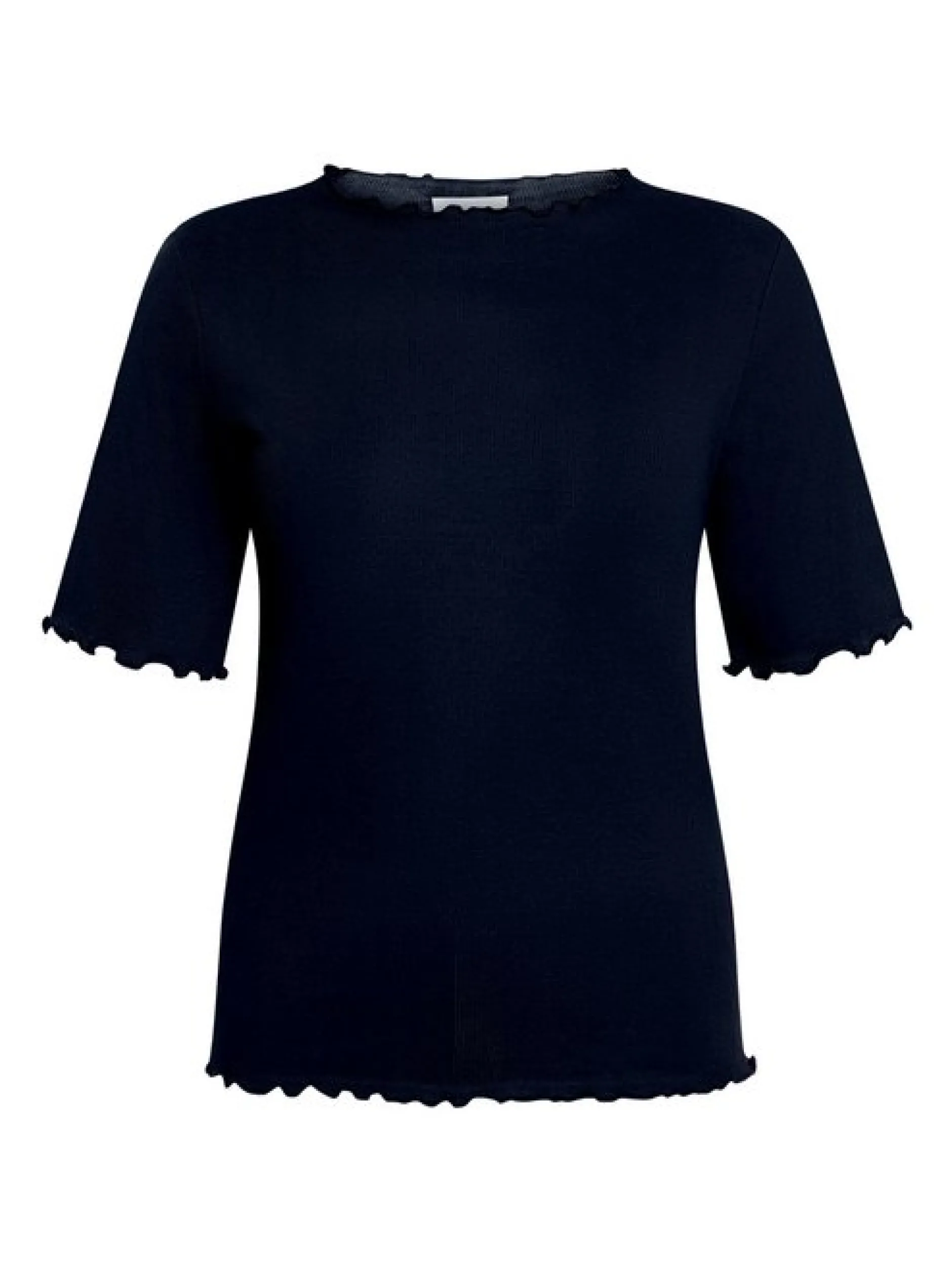 Cartoon Damen Halbarm-Shirt in blau