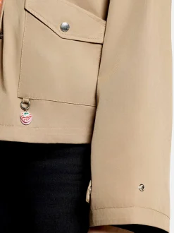 Cartoon Damen Jacke in camel