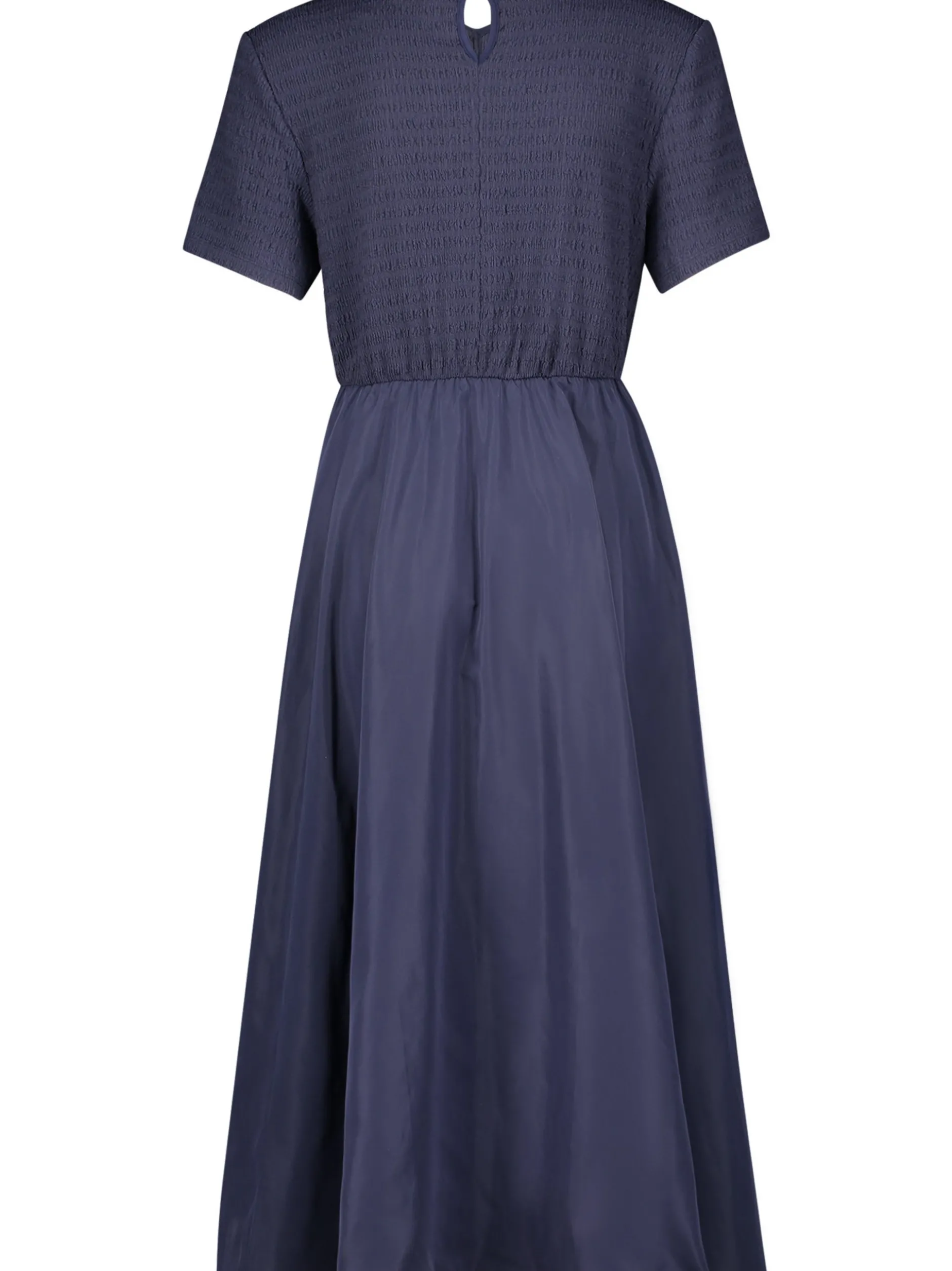 Cartoon Damen Kleid in marine - Ausschnitt: V-Ausschnitt