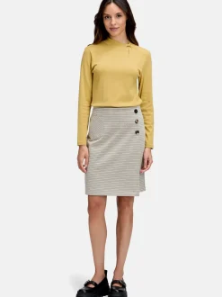 Cartoon Damen Langarm-Shirt in mais gold