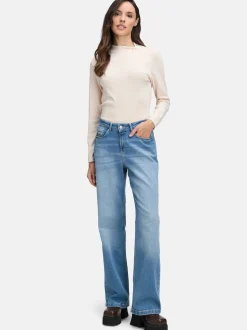 Cartoon Damen Langarm-Shirt in mais gold