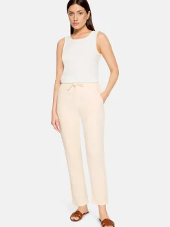 Cartoon Damen Leinenhose in beige